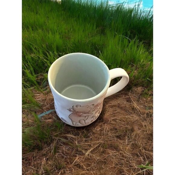 Disney Winnie the Pooh & Piglet Floral Ceramic Mug 16oz Adorable Fun Design New - Picture 5 of 8